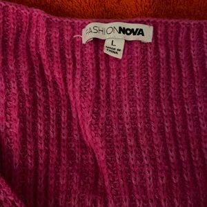 Fashion nova cozy hot pink sweater